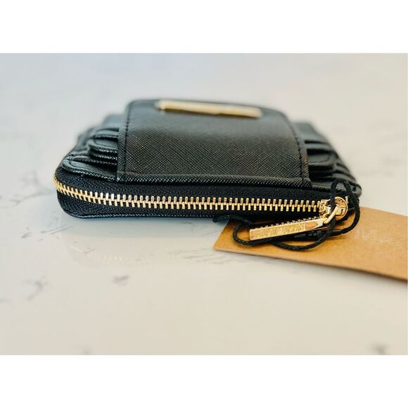 Steve Madden Wallet BHarpe Black Zip Around BiFold CC Holder - Picture 3 of 4